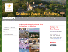 Tablet Screenshot of hotel-residence-schloss-foeckelberg.com